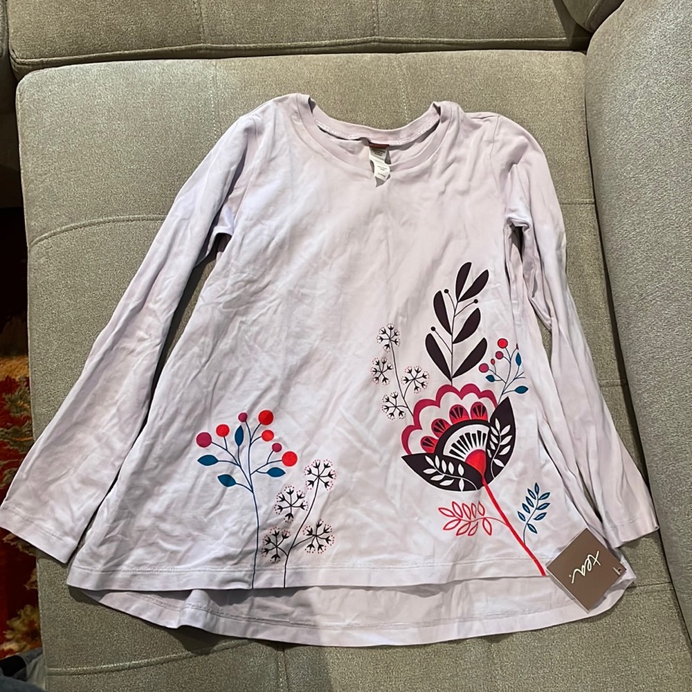 Tea Collection 8 cotton pattern shirt lavender
